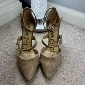 Sam Edelman Suede Beige Heels